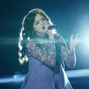 Alyssa Witrado singing on 'The Voice' season 22