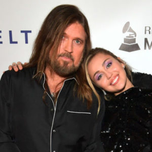 Billy Rae Cyrus and Miley Cyrus at MusiCares Person Of The Year Honoring Dolly Parton