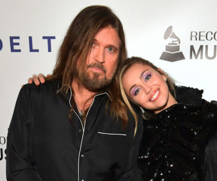 Billy Rae Cyrus and Miley Cyrus at MusiCares Person Of The Year Honoring Dolly Parton