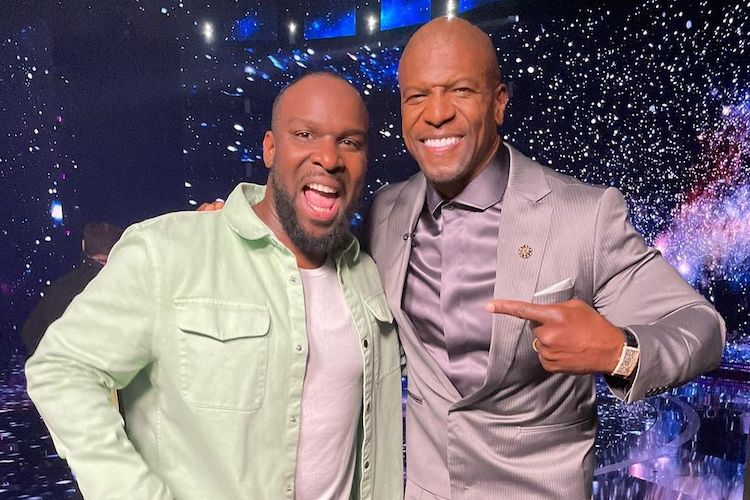 Axel Blake with Terry Crews on 'AGT All-Stars'