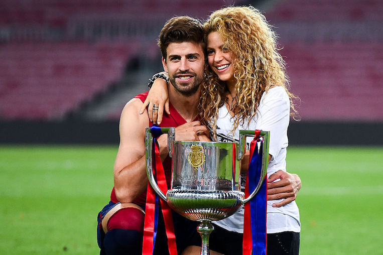 Gerard Piqué and Shakira at Barcelona v Athletic Club - Copa del Rey Final