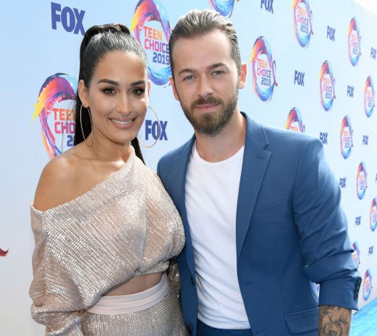 Nikki Bella and Artem Chigvintsev at FOX's Teen Choice Awards 2019