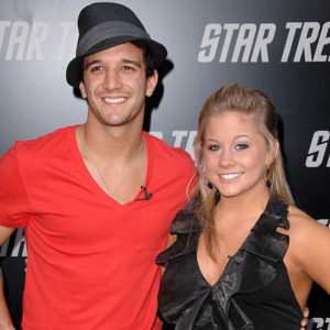 Mark Ballas and Shawn Johnson at the "Star Trek" premiere