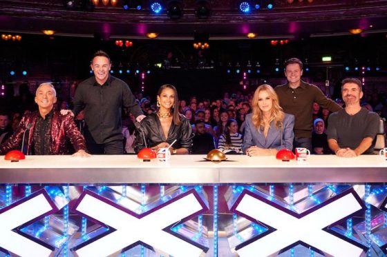 Bruno Tonioli, Alesha Dixon, Amanda Holden, Simon Cowell, Ant and Dec on 'Britains Got Talent' 