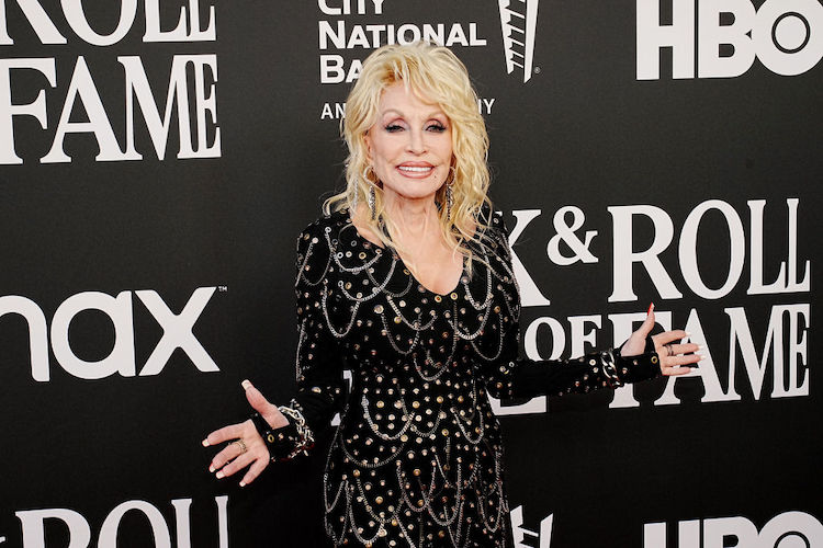 Dolly Parton at the 37th Annual Hall of Fame Induction Ceremony