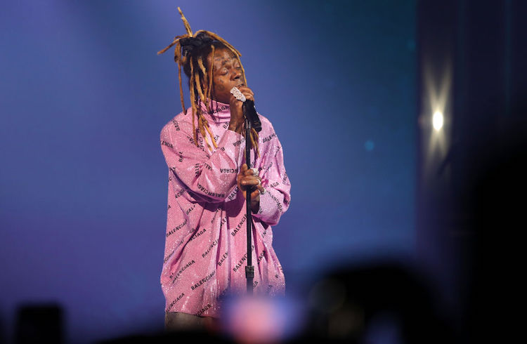 Lil Wayne performing at Amazon Music