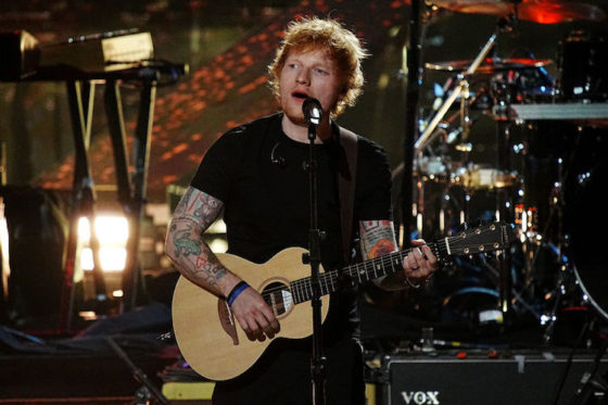 Ed Sheeran at the 87th Annual Rock and Roll Hall of Fame Induction 