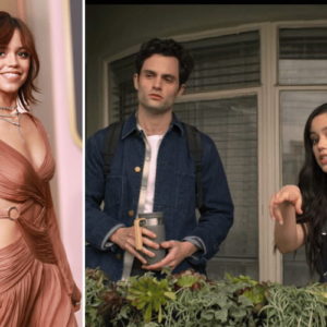 Jenna Ortega at the 80th Annual Golden Globe Awards, Jenna Ortega and Penn Badgley on 'YOU'