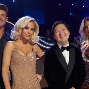 Robin Thicke, Jenny McCarthy. Ken Jeong, and Nicole Scherzinger on 'The Masked Singer' season 9