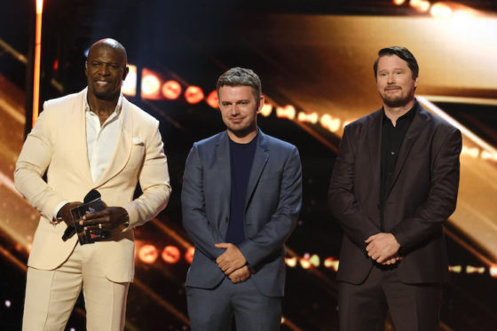 Terry Crews with Metaphysic on 'America's Got Talent' 
