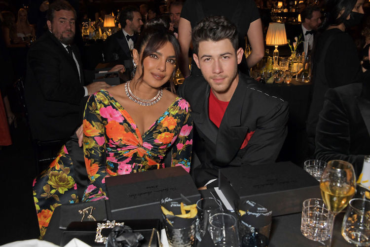 Nick Jonas and Priyanka Chopra at The Fashion Awards 2021