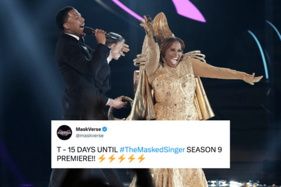 Nick Cannon and Amber Riley on 'The Masked Singer' 
