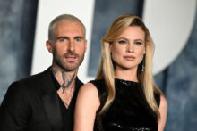 Adam Levine and Behati Prinsloo at the 2023 Vanity Fair Oscars Party 