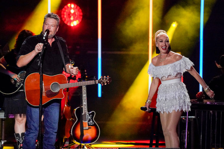 Blake Shelton and Gwen Stefani at The CMA Summer Jam