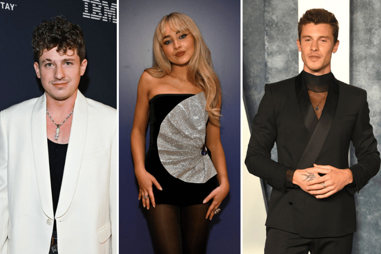 Charli Puth at the Pre GRAMMY Award party, Sabrina Carpenter at Miley Cyrus's Album Launch, Shawn Mendes at the Vanity Fair Oscars Party