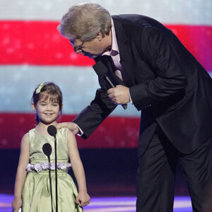 Kaitlyn Maher and Jerry Springer on 'America's Got Talent'