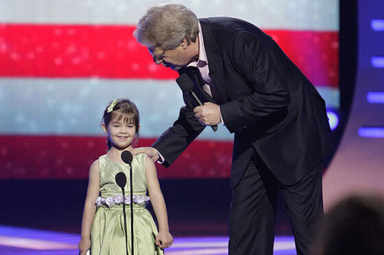 Kaitlyn Maher and Jerry Springer on 'America's Got Talent' 