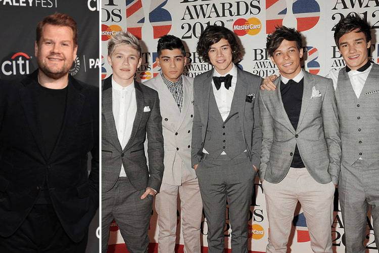 James Corden at PaleyFest 2023, One Direction at the BRIT Awards 2012