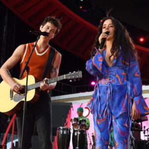 Shawn Mendes and Camila Cabello performing at Global Citzen