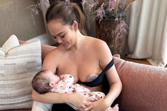 Chrissy Tiegen breastfeeding baby esti 