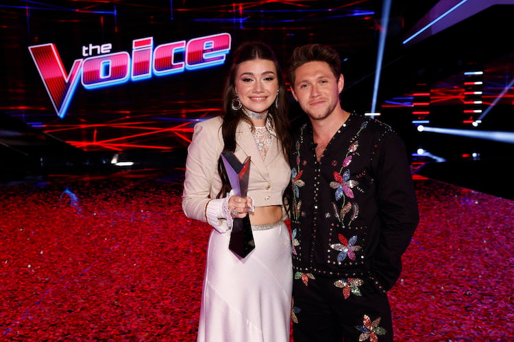 Gina Miles and Niall Horan on The Voice