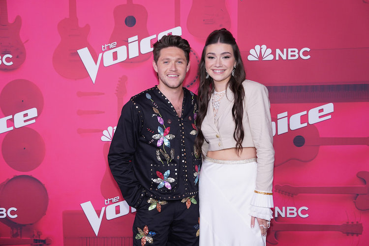 Niall Horan and Gina Miles on 'The Voice' season 23 red carpet