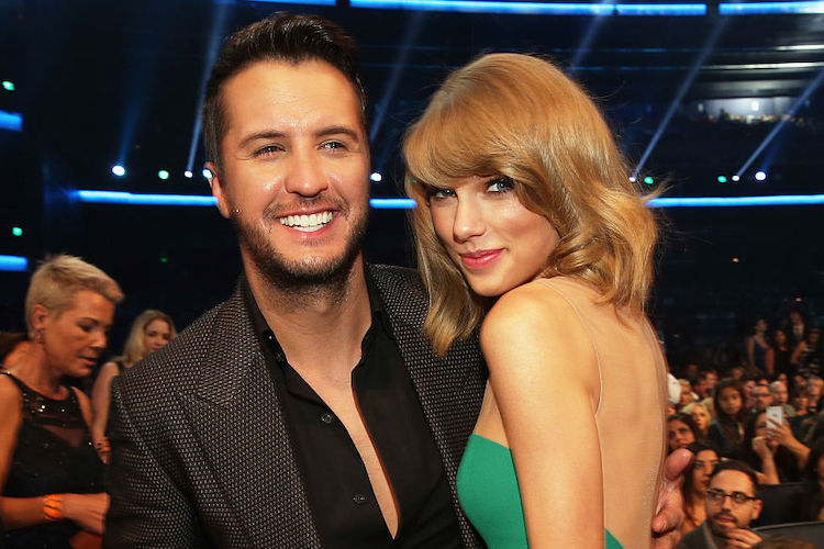 Luke Bryan and Taylor Swift at the 2014 American Music Awards