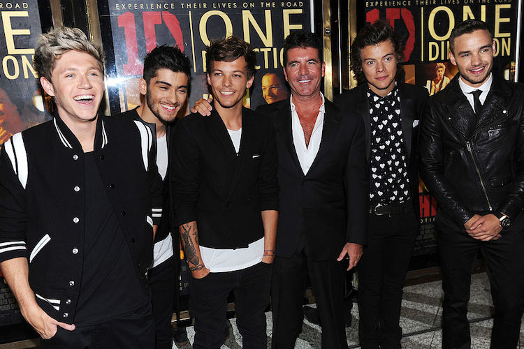 One Direction and Simon Cowell at One Direction: This Is Us - World Premiere