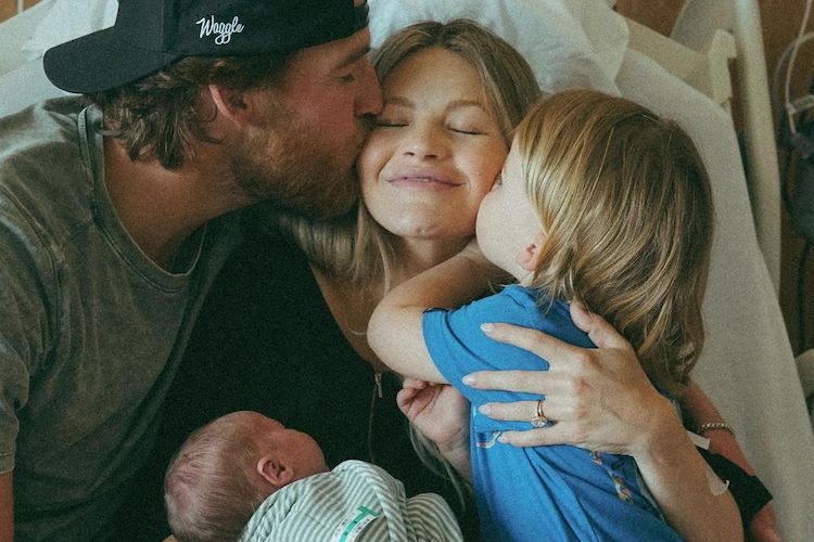 Witney Carson with husband Carson Mcallister and their two sons.