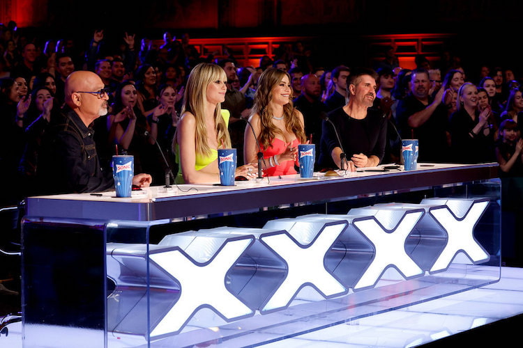 Howie Mandel, Heidi Klum, Sofia Vergara, and Simon Cowell on 'America's Got Talent' 2023
