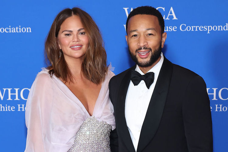 John Legend and Chrissy Tiegen attend the 2023 White House Correspondents' Association Dinner at the Washington Hilton on April 29, 2023 in Washington, DC
