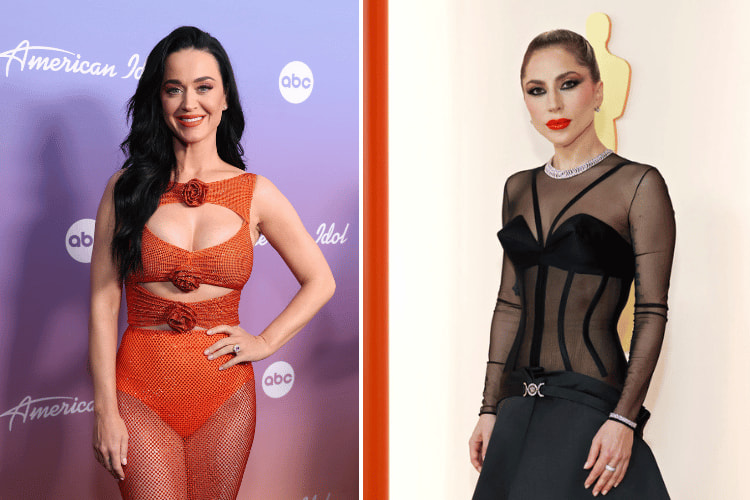 Katy Perry on the American Idol red carpet, Lady Gaga at the Academy Awards
