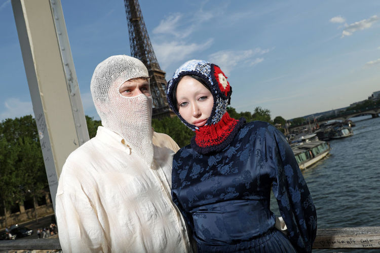 Pinkus and Noah Cyrus at Paris Fashion week