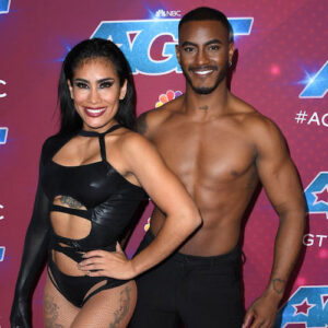 Stefanny and Yeeremy on the 'America's Got Talent' red carpet