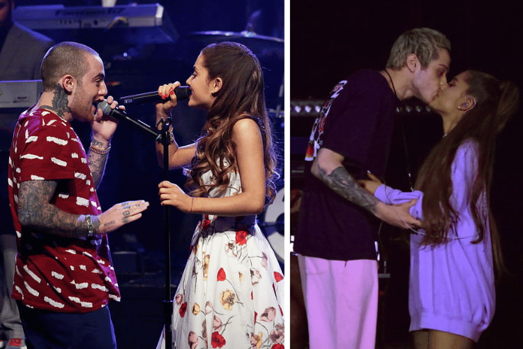 Mac Miller and Ariana Grande on 'The Tonight Show Starring Jimmy Fallon', Pete Davidson and Ariana Grande at 'The Sweetner Sessions'