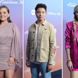 Megan Danielle, Tyson Venegas, and Haven Madison on the 'American Idol' red carpet