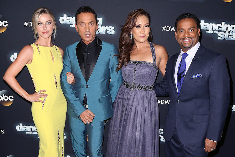 Julianne Hough, Bruno Tonioli, Carrie Ann Inaba, and Alfonso Ribeiro on the 'Dancing With The Stars' red carpet