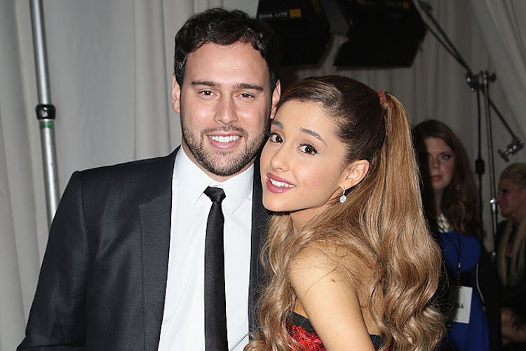 Scooter Braun and Ariana Grande at the 2013 American Music Awards