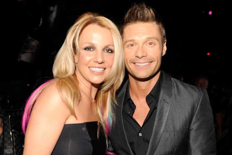Britney Spears and Ryan Seacrest at iHeartRadio Music Awards 2012