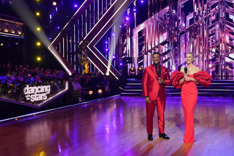 Alfonso Ribeiro and Julianne Hough hosting "Latin Night" on "Dancing With The Stars"