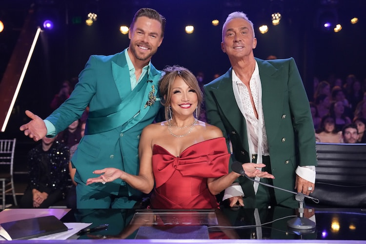 Derek Hough, Carrie Ann Inaba, and Bruno Tonioli on 'Dancing With The Stars' season 32