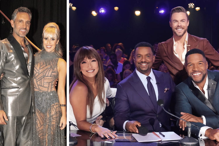 Emma Slater and Mauricio Umansky, Carrie Ann Inaba, Alfonso Ribeiro, Derek Hough, Michael Strahan, for 'Dancing With the Stars' Motown Night