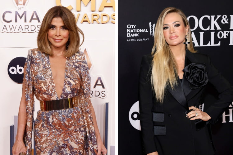 Paula Abdul at the 2023 CMA Awards, Carrie Underwood at the 38th Annual Rock & Roll Hall of Fame