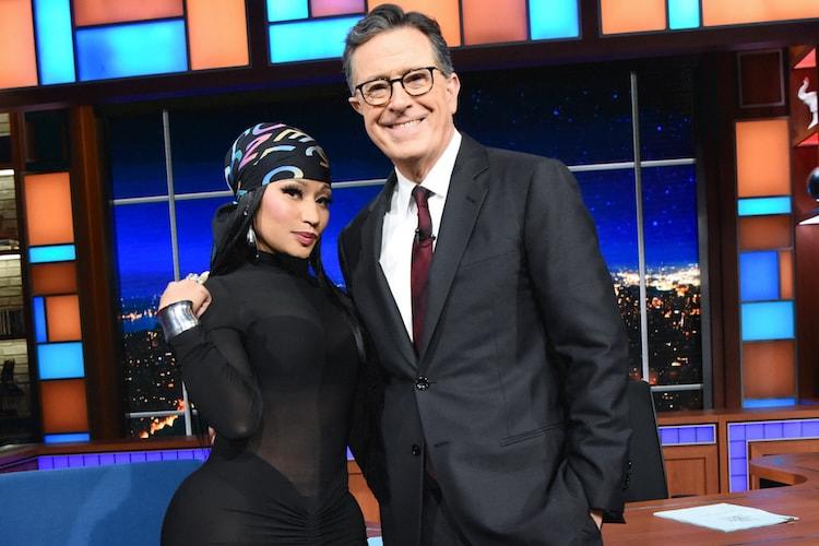 Nicki Minaj and Stephen Colbert on 'The Stephen Colbert Show'