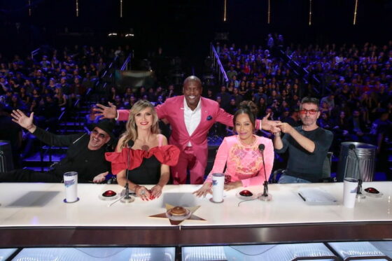 Howie Mandel, Heidi Klum, Terry Crews, Mel B, and Simon Cowell on 'America's Got Talent: Fantasy League'