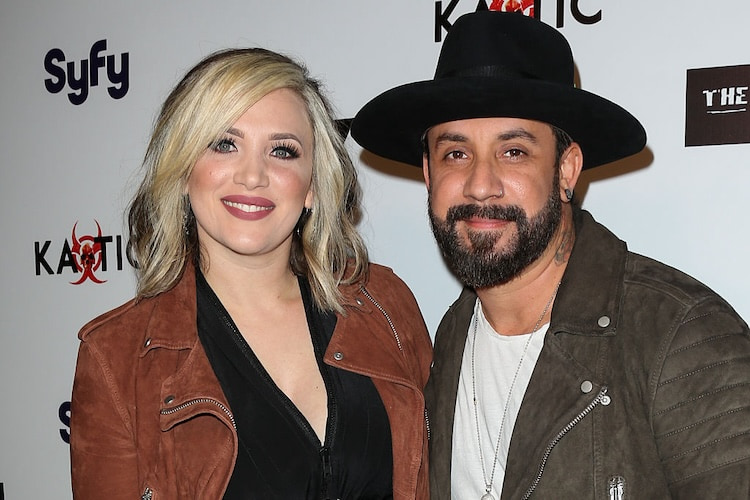 Aj McLean and his wife Rochelle at Syfy's "Dead 7" premiere