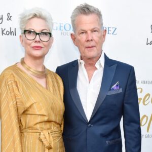 Amy S. Foster and David Foster attend George Lopez Foundation's 15th annual celebrity golf tournament pre-party at Baltaire Restaurant
