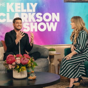 Michael Buble and Kelly Clarkson on 'The Kelly Clarkson Show'