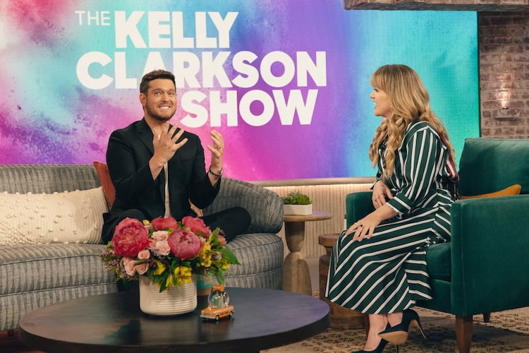 Michael Buble and Kelly Clarkson on 'The Kelly Clarkson Show'