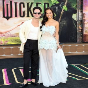 Sasha Farber and Jenn Tran at the Los Angeles "Wicked" premiere
